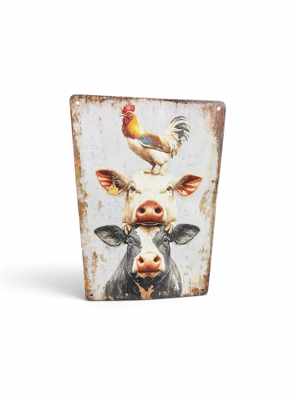 Set of 2 Vintage Inspired Farmhouse & Western Cowgirl Metal Wall Signs – Rustic